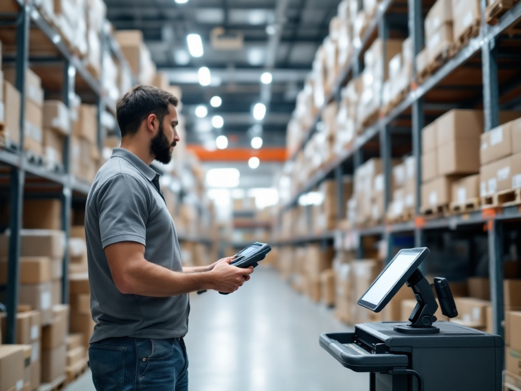 Chainway handheld RFID reader used in a warehouse